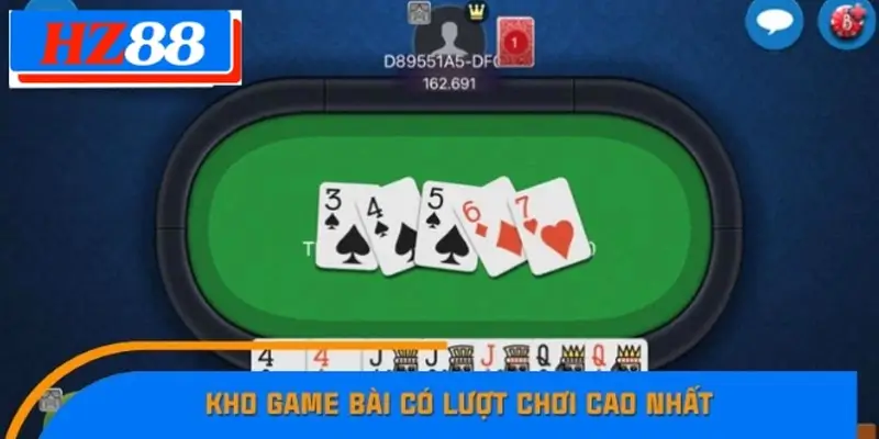 Kho game bài có lượt chơi cao nhất